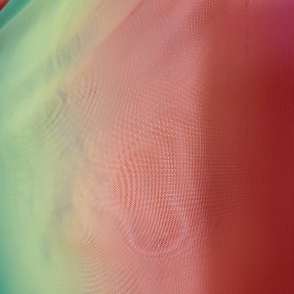 New Iron Fist Sheer Rainbow dress Tank Top sequence heart part Covering - Picture 7 of 16